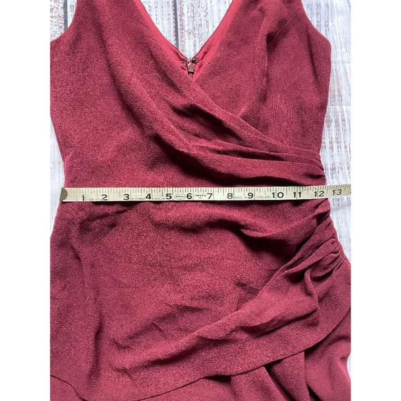 Dress the Population Sam Shirred Burgundy Elegant Jumpsuit NWOT Small - Picture 4 of 8